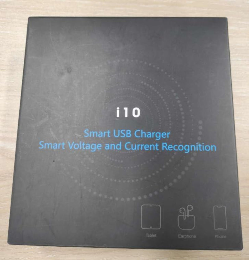 60W 12A 8-Port USB Charging Station - Multi Port USB Hub Charger with LCD Display - Compatible with Iphone, Ipad, Samsung, Kindle, Tablet, Bluetooth Earbuds and More