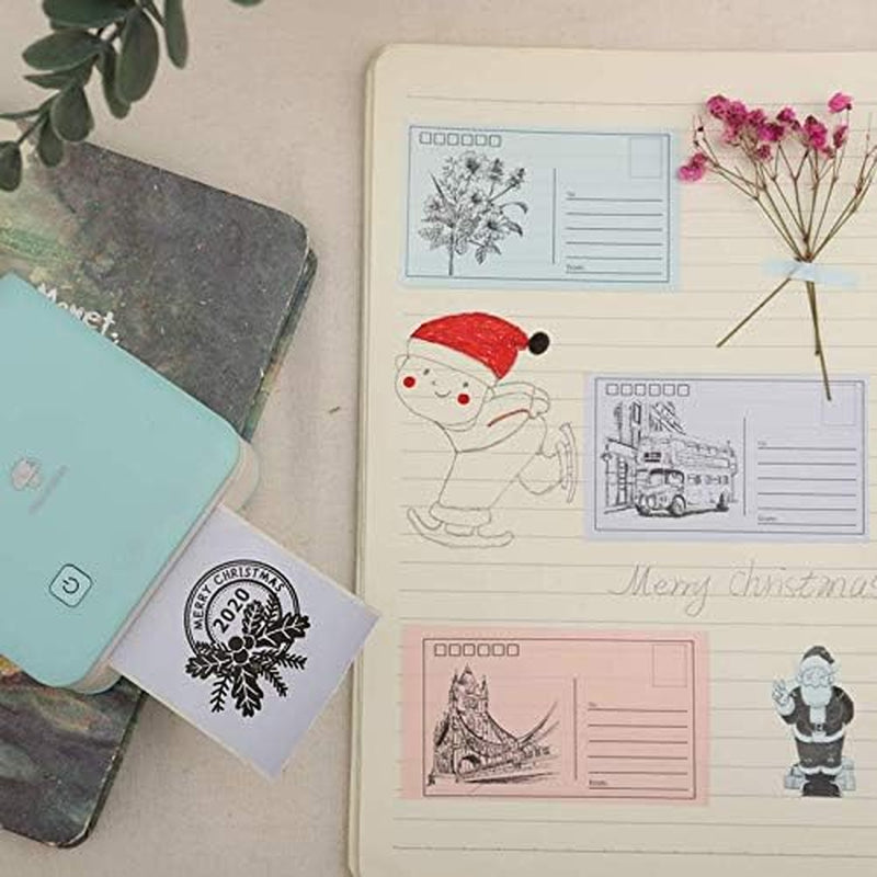 Multicolor Self-Adhesive Thermal Paper, Glossy Printable Sticker Paper Label for  M02/M02 Pro/M02S/P2S/M03/M04S Mini Sticker Printer, 50Mm X 3.5M, Diameter 28Mm, 3-Rolls