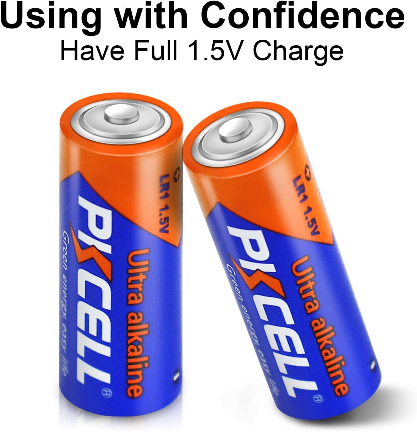 N Size 1.5V Alkaline Batteries, 5 Pack Ultra Long-Lasting MN9100/E90/LR1 Medical Battery for Medical Devices, GPS Trackers, Flashlights, Key Fobs, 10-Year Shelf Life