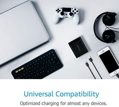 USB Wall Charger Adapter,  40W 6-Port Foldable Wall Plug Multiport Charger for Iphone Ipad Tablets Smartphones, Home Office Use