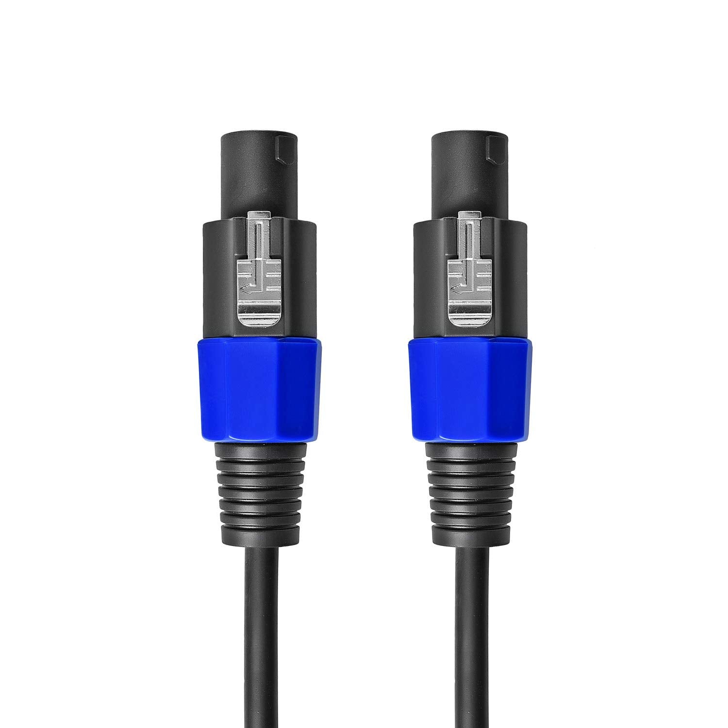 2Pcs 10 Feet Professional Speakon to Speakon Cables Wire Speaker Audio Amplifier Cord 7Mm with Twist Lock