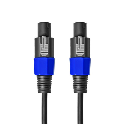 2Pcs 10 Feet Professional Speakon to Speakon Cables Wire Speaker Audio Amplifier Cord 7Mm with Twist Lock
