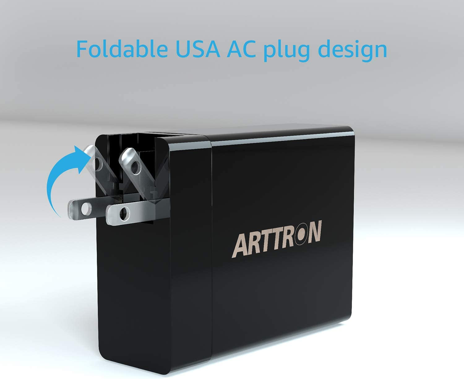 USB Wall Charger Adapter,  40W 6-Port Foldable Wall Plug Multiport Charger for Iphone Ipad Tablets Smartphones, Home Office Use