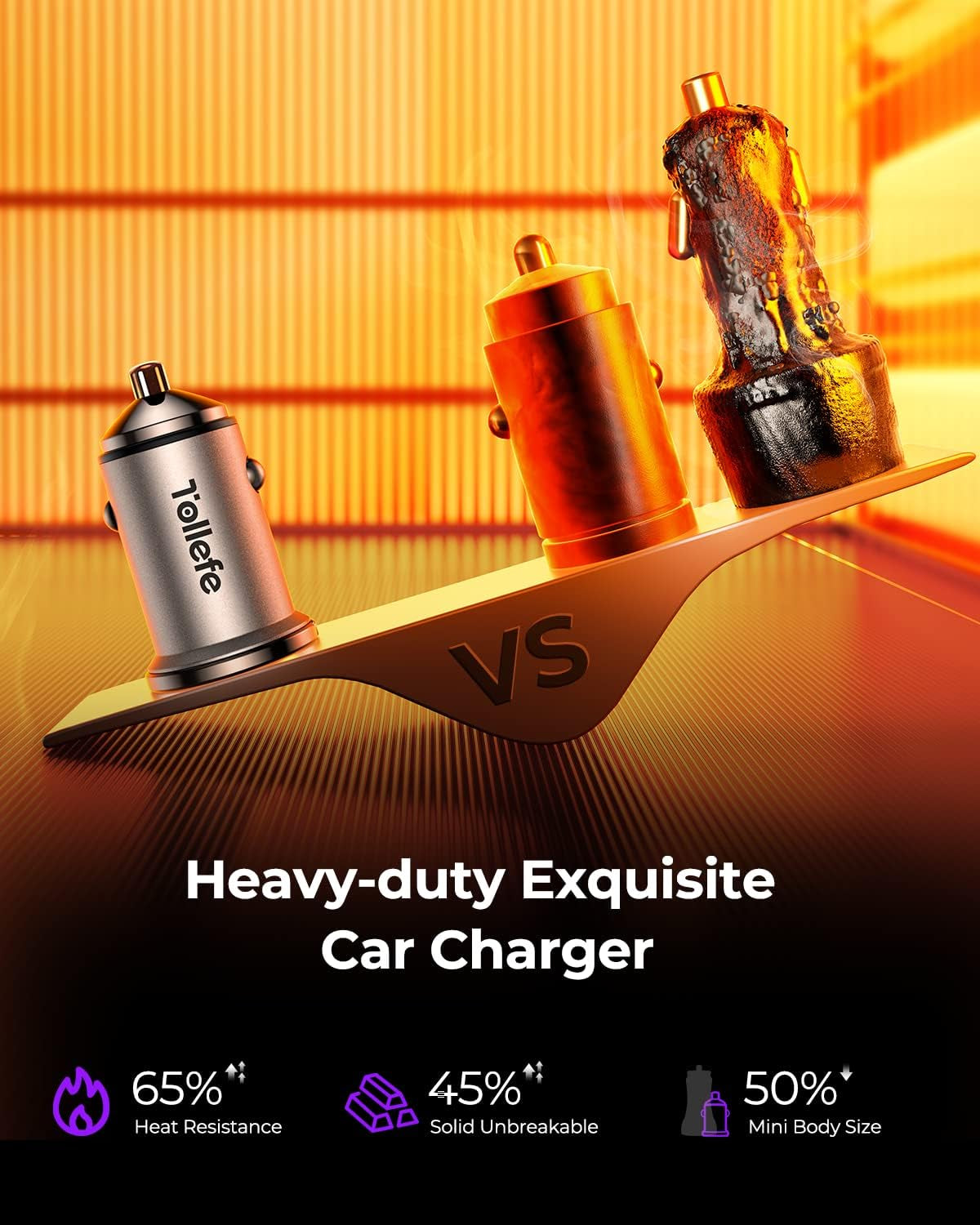90W USB C Car Charger, PD45W & QC45W Super Fast Type C Car Charger [All Metal & Mini], Cigarette Lighter USB Charger Car Fast Charing for Iphone 16/15/14 Pro Max, Samsung Galaxy S24/23/22, Macbook Air