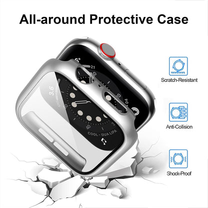 12 Pack Case for Apple Watch 38Mm Series 3/2/1 with Tempered Glass Screen Protector,  Full Hard PC Ultra-Thin Scratch Resistant Bumper HD Protective Cover for Iwatch Accessories
