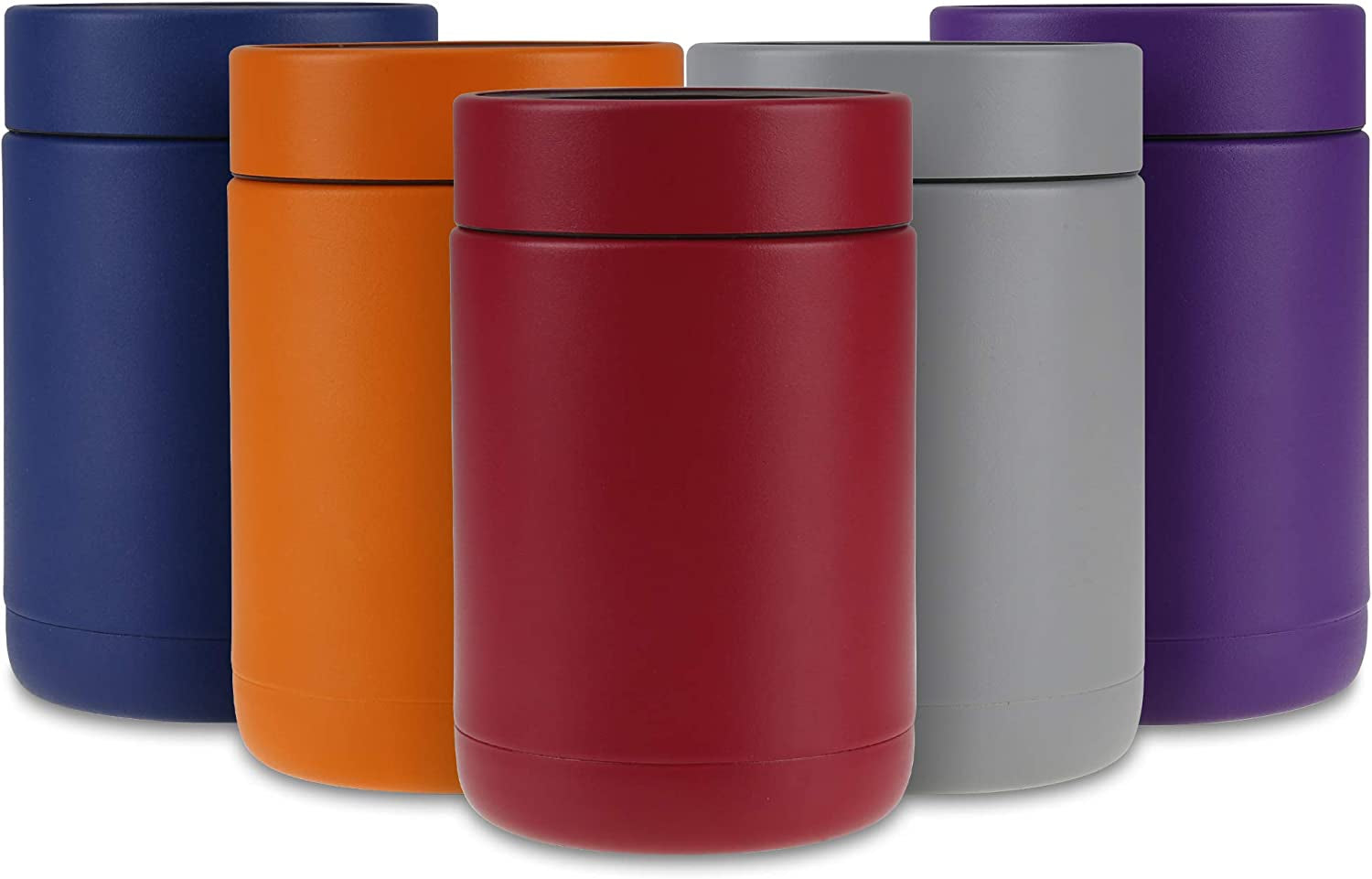 Stainless Steel 12Oz Vacuum Insulated Cooler and Bottle Chiller | Double Wall Can and Bottle Cooler | Copper Plated Metal Chiller | Crimson Red