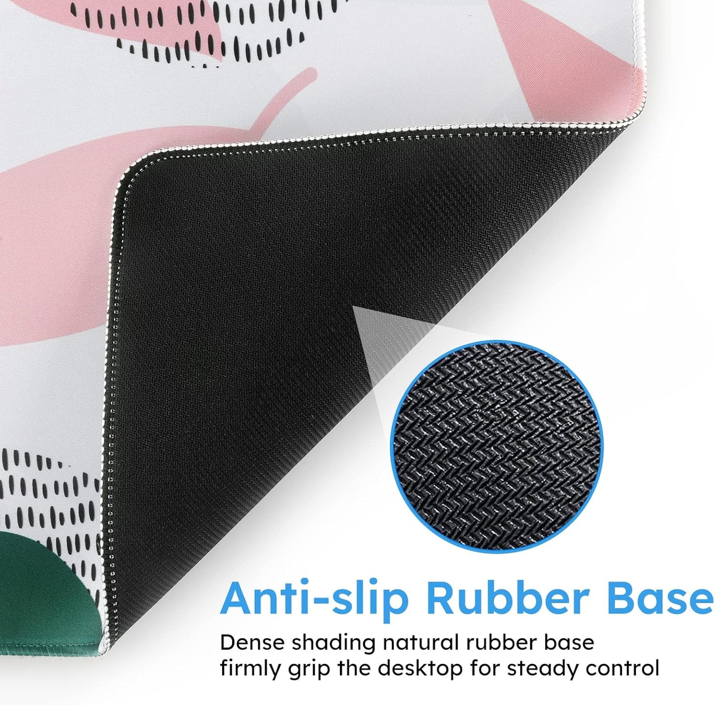 RGB Gaming Mouse Pad 5-15W, Wireless Charging LED Mousepad 31.9X12.3 Inch, XL Large Non-Slip Rubber Base Computer Keyboard Mat for Gaming, Work, Home, Office (Geometric Leaves)