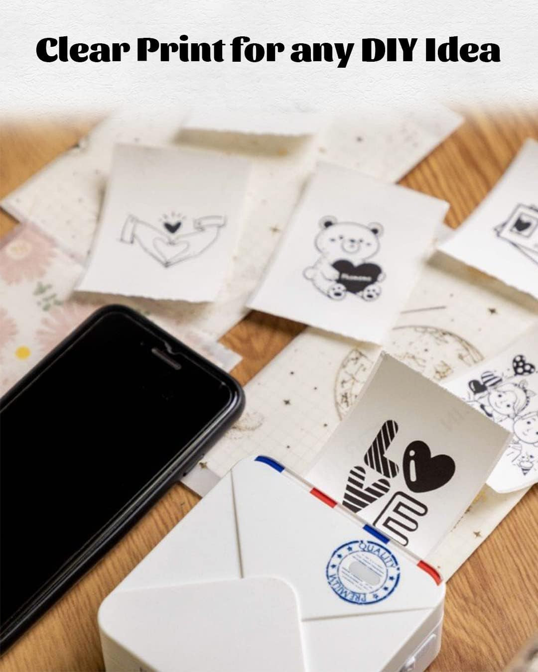 White Self-Adhesive Thermal Paper, Glossy Printable Sticker Paper Label for  M02/M02 Pro/M02S/P2S/M03/M04S Mini Sticker Printer, 50Mm X 3.5M, Diameter 28Mm, 3-Rolls, Image Time 2 Years