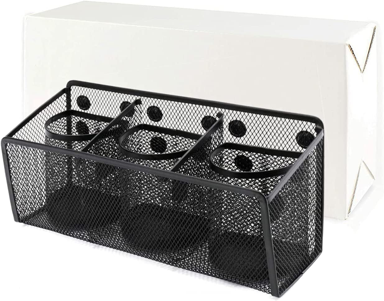 Magnetic Pencil Holder, 4 Pack Magnetic Pen Holder for Refrigerator, Locker Accessories Organizer for Home, School and Office, Black