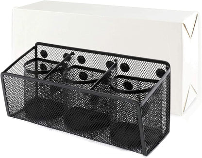 Magnetic Pencil Holder, 4 Pack Magnetic Pen Holder for Refrigerator, Locker Accessories Organizer for Home, School and Office, Black