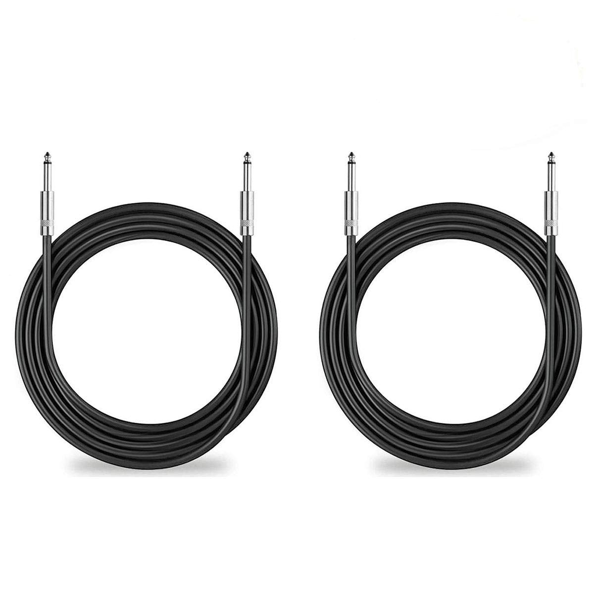 2Pack 100 Ft 1/4" to 1/4" Speaker Cables, True 12AWG Patch Cords, DJ/PA Audio Speaker Cable 12 Gauge Wire